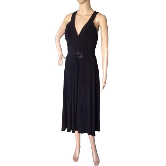 JESSICA HOWARD Womens Size 6 Black Embellished Sleeveless Cocktail Dress New NWT - Picture 1 of 7